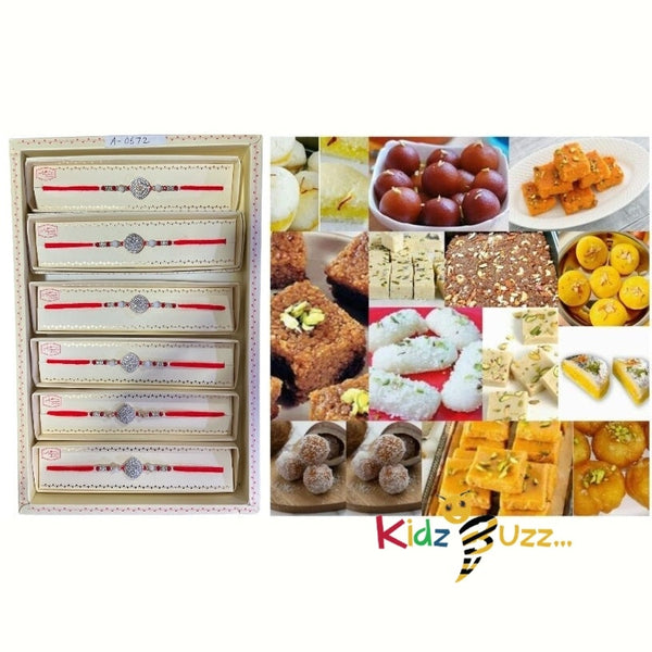 Rakhi Special Premium Mixed Mithai & New Rakhi For Loving Brother Hindu Festival