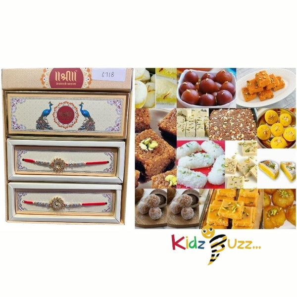 Rakhi Special Premium Mixed Mithai & New Rakhi For Loving Brother Hindu Festival