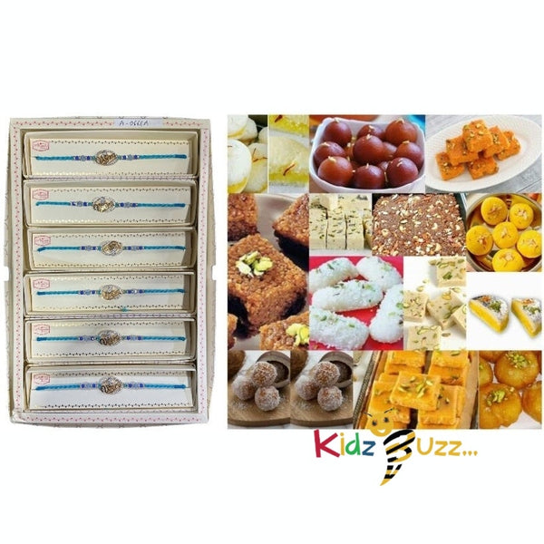 Rakhi Special Premium Mixed Mithai & New Rakhi for Loving Brother Hindu Festival