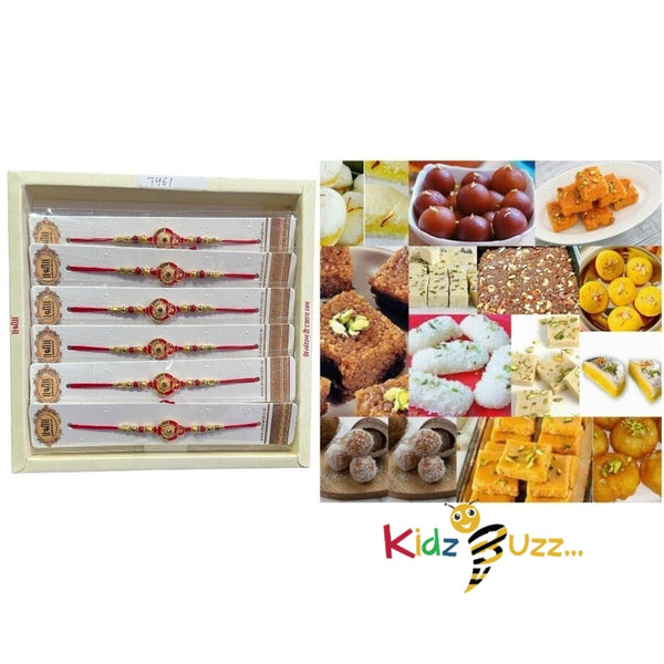 Rakhi Special Premium Mixed Mithai & New Rakhi For Loving Brother Hindu Festival