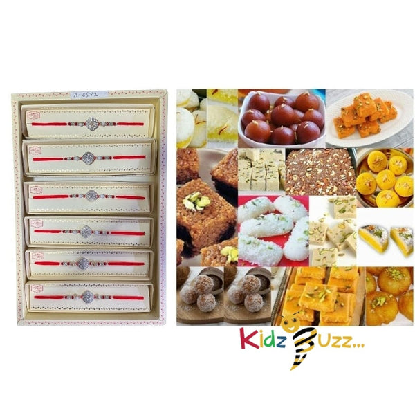 Rakhi Special Premium Mixed Mithai & New Rakhi For Loving Brother Hindu Festival