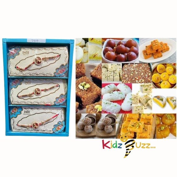 Rakhi Special Premium Mixed Mithai & New Rakhi For Loving Brother Hindu Festival