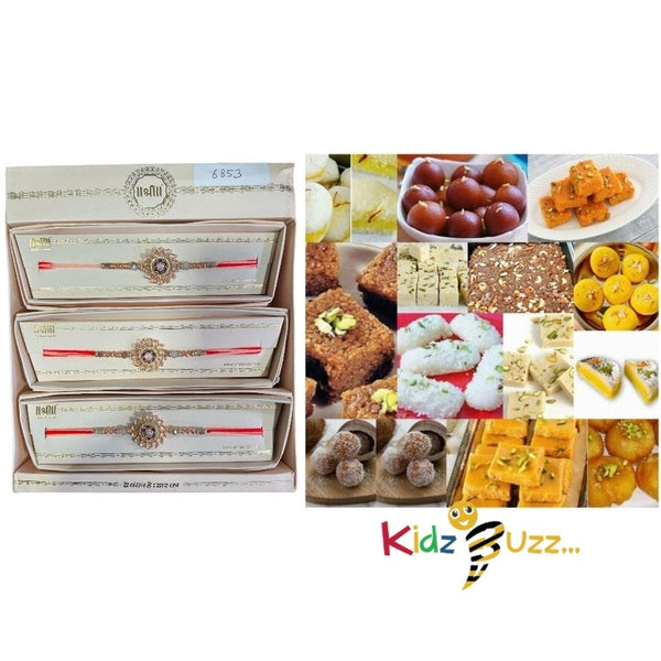 Rakhi Special Premium Mixed Mithai & New Rakhi For Loving Brother Hindu Festival