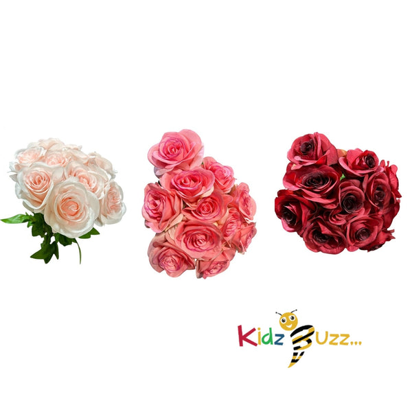 Artificial Flowers Bouquet Foam Rose Christmas Wedding Party Decor