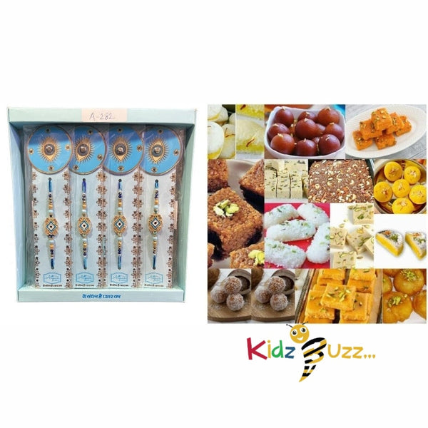 Rakhi Special Premium Mixed Mithai & New Rakhi For Loving Brother Hindu Festival