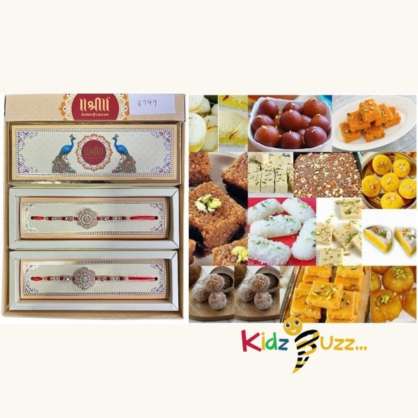 Rakhi Special Premium Mixed Mithai & New Rakhi For Loving Brother Hindu Festival