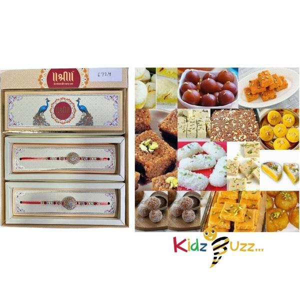 Rakhi Special Premium Mixed Mithai & New Rakhi For Loving Brother Hindu Festival