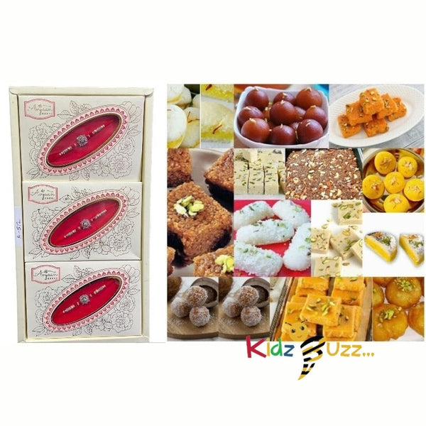 Rakhi Special Premium Mixed Mithai & New Rakhi For Loving Brother Hindu Festival