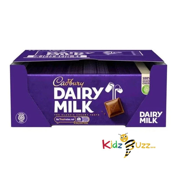 Cadbury Dairy Milk Chocolate Bar 180g Box of 17