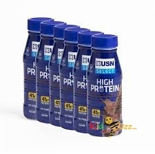 USN Select High Protein Milkshake- Chocolate Flavour 6X 500ml