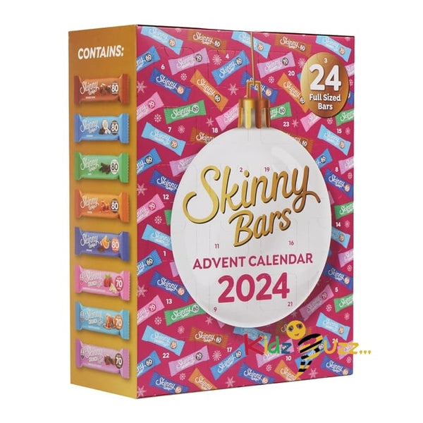 Skinny Bars Advent Calendar 2024 - Skinny Chocolate 24 Days Christmas Countdown Calendar