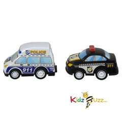 City Police Team – Kids Pull-Back Police Car Playset – Set of 6