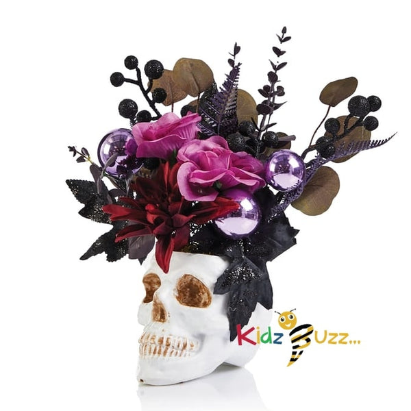 Take your Halloween decorations to the next level with the Skull Flower Decor