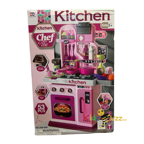 Little Chef Pink Kitchen Set Pretend Play For Kids