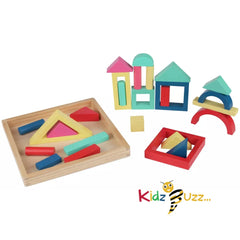 Chad Valley Wooden Geo Blocks For Kids