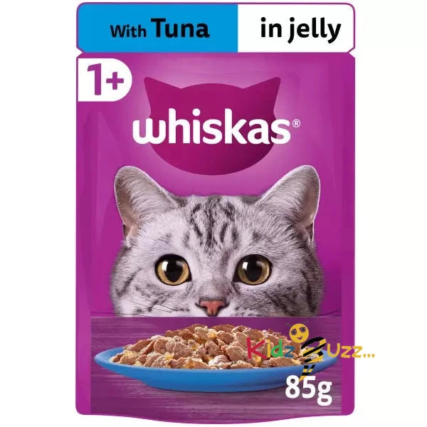 Whiskas 1+ Cat Pouches Tuna in Jelly 85G Each 28 Packs