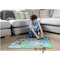 Chad Valley Dual Sided Toy Car Mat and 2 Cars For Kids