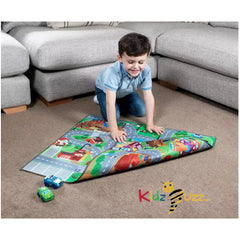 Chad Valley Dual Sided Toy Car Mat and 2 Cars For Kids