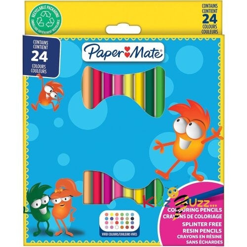 Paper Mate Coloured Pencils for Kids, 24 Pencils