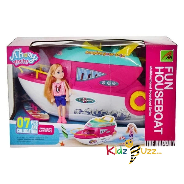 Fun HouseBoat Baby Ship -2 in 1 Doll Boat and Accessories