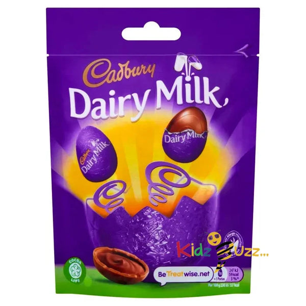 Cadbury Dairy Milk Mini Chocolate Easter Egg Bag, 77g X 3