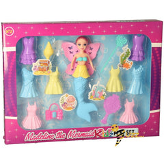 Mermaid Doll Play Set For kids - Pretend Play Set 4 Assorted