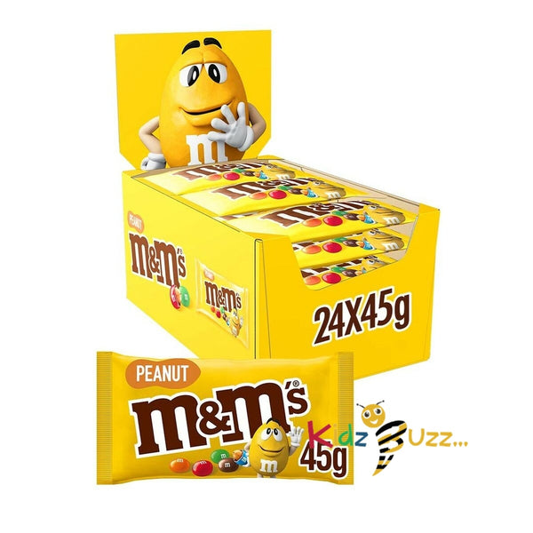 M&M's Crunchy Peanut & Milk Chocolate Box Of 48 PCS Each Pack 45gms