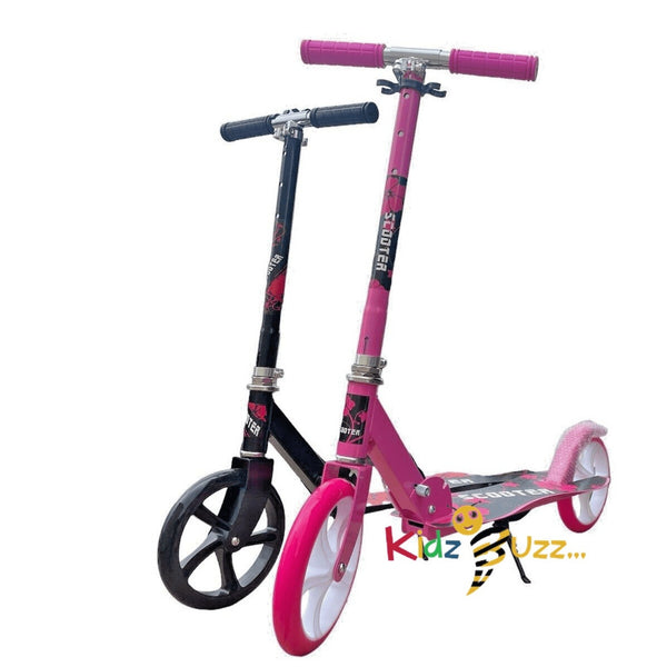 Folding Kids Teens Push Scooter Portable Adjustable Height Kick Stunt Big Wheel