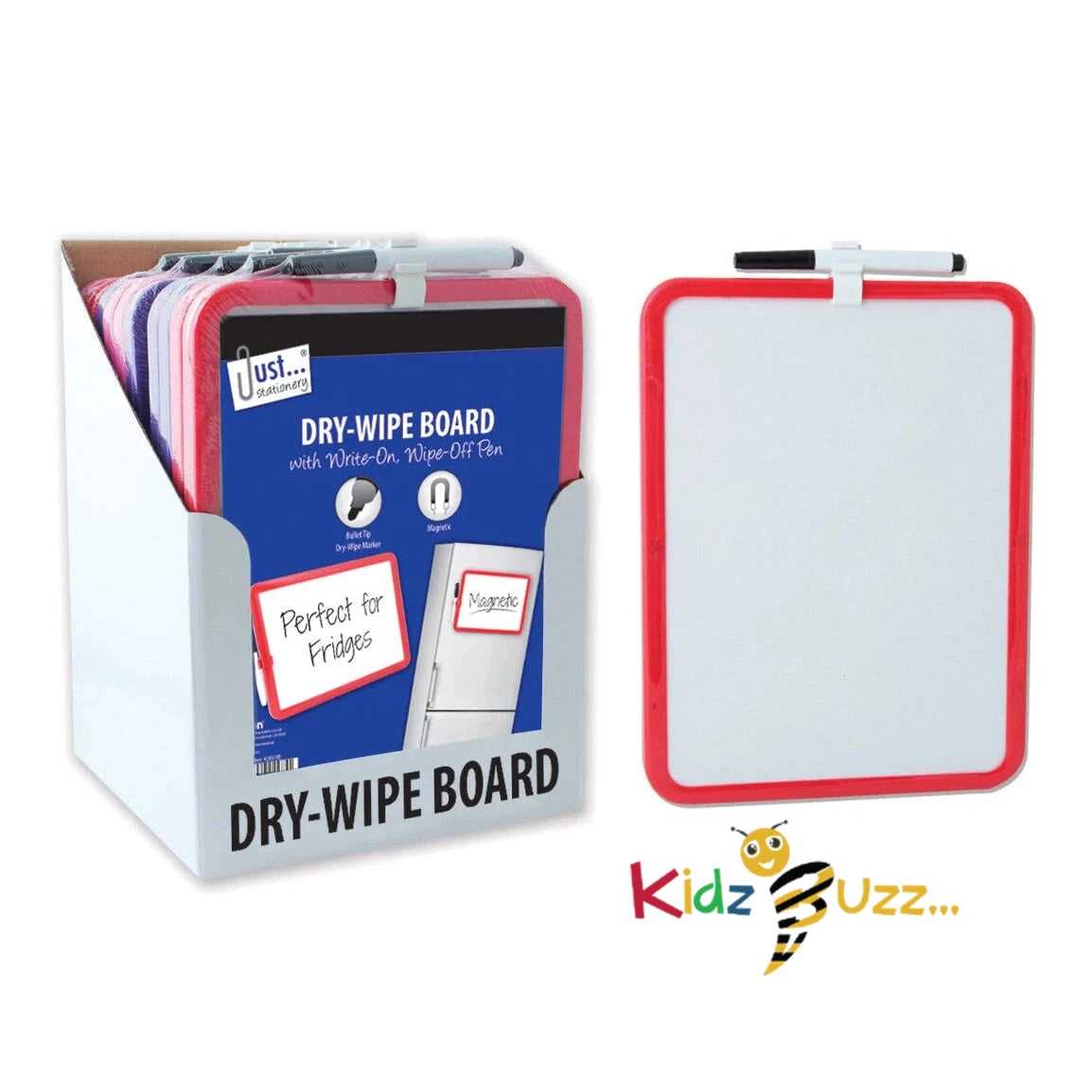 2 X A4 Dry Wipe Board With Pen Assorted Colors