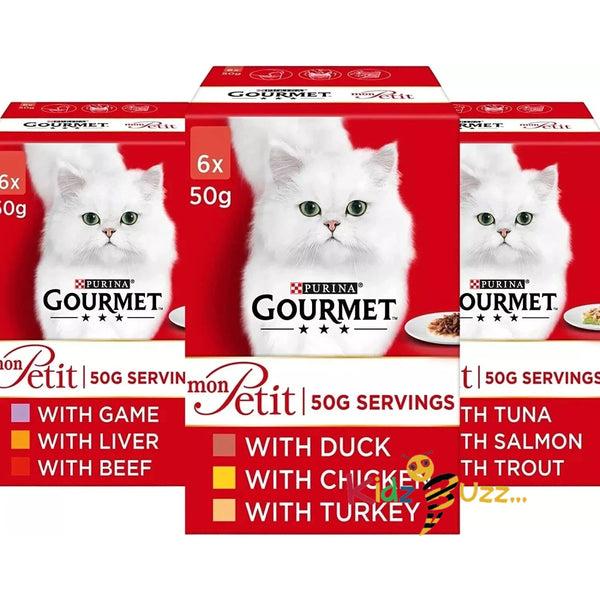 Gourmet Mon Petit Intense Fine Cuts 6 x 50g turkey, chicken and duck pack of 8