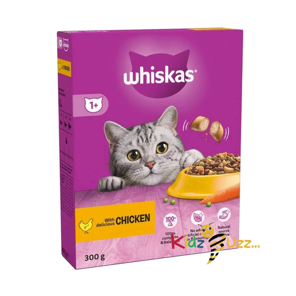 Whiskas 1+ Chicken Adult Dry Cat Food 300g