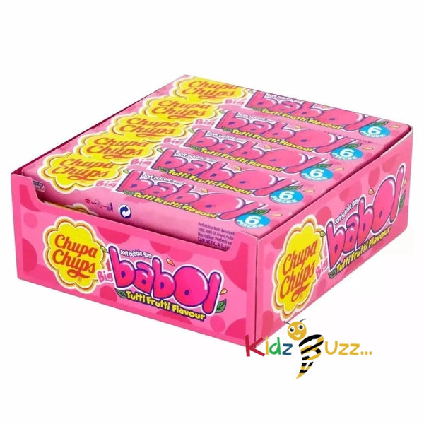 20x Chupa Chups Big Babol Tutti Frutti Flavour Soft Bubble Gum 27.6g