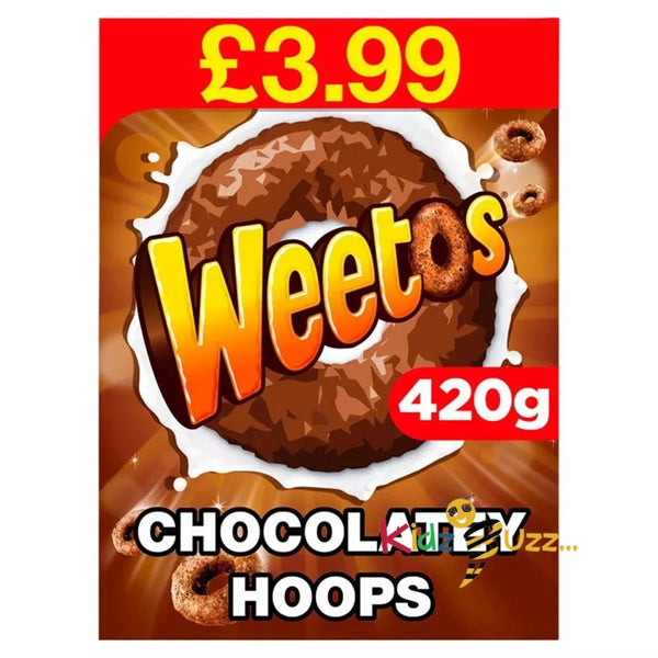 Weetos Chocolatey Hoops 2x420g case PMP £3.99