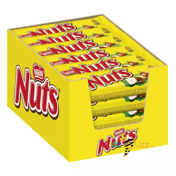 Nestlé Nuts | Nestlé Nuts Bar | 24 x Nestle Nuts Chocolate Bars Full Box