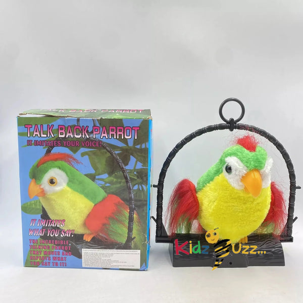 Cutiest Talking Parrot Toy Mimicry Pet Speaking Plush Toy Repeat What You Say Waving Wings Electronic Record Bird Toy Stuffed Animal Interactive Sensory Educational