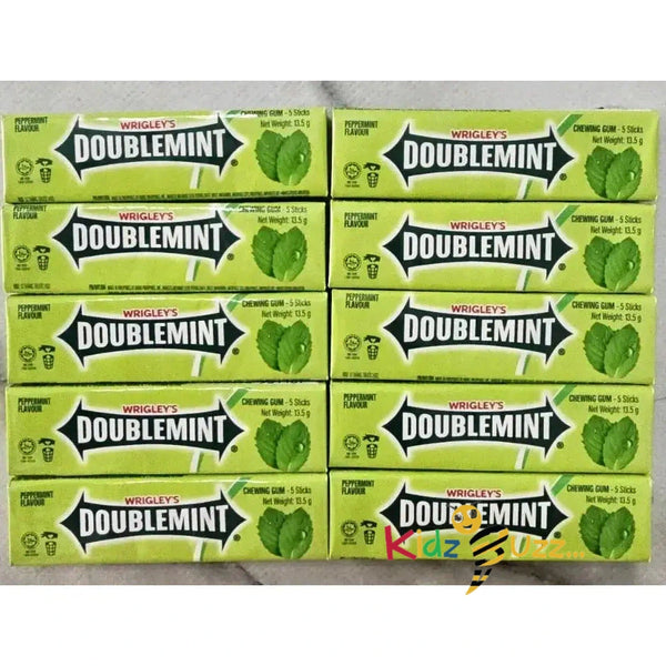 Wrigleys Doublemint Peppermint Chewing Gum 5 Stick X 20 Pack -13.5g