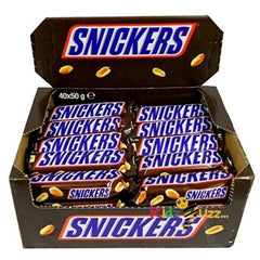 Snickers Chocolate Bars, 50 grams X 40 (Pack Of 10 Box)