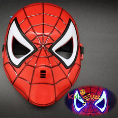 Spiderman Mask With Light & Music Boys Kids Adults Fancy Dress Superhero Cosplay Accessory