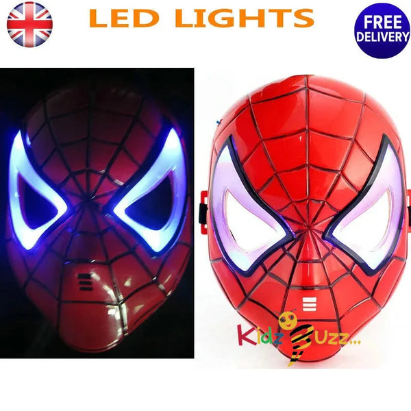 Spiderman Mask With Light & Music Boys Kids Adults Fancy Dress Superhero Cosplay Accessory