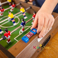 27" Table Top Football Game- Wooden Outdoor Indoor Game for Kids and Adults
