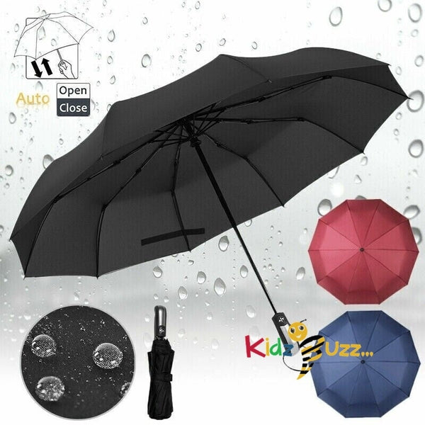 Men & Women Stormproof Automatic Strong Folding Windproof Umbrella UK