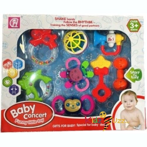 Baby Concert Funny Little Rattle Toy Set, Developing Hand-Eye Coordination