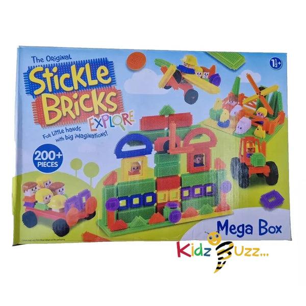 Stickle TCK14000 Bricks Big Builder Construction Set - Includes over 200 Pieces, Inspire Creativity and Motor Skills, Safe and Durable Construction Toy, Convenient Storage, Suitable for Ages 18 Months+