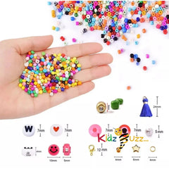 16500PCS Glass Beads Bracelet Making Kit Beads Jewellery Making Kit 3MM