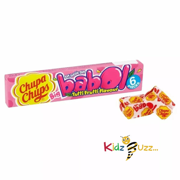 20x Chupa Chups Big Babol Tutti Frutti Flavour Soft Bubble Gum 27.6g