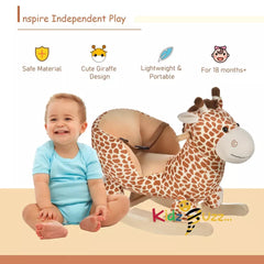 Kids Rocking Giraffee Wooden Plush Children Ride On Toy Rocker Nursery 12M+ Gift