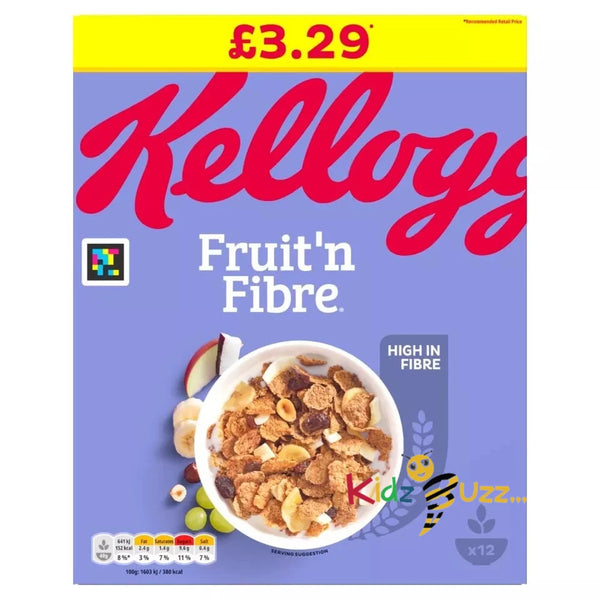 Kellogg's Fruit 'n Fibre Breakfast Cereal 2 X 500g PMP £3.29