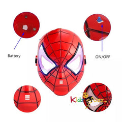 Spiderman Mask With Light & Music Boys Kids Adults Fancy Dress Superhero Cosplay Accessory