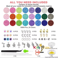 Glass Beads Bracelet Making Kit Beads Jewellery Making Kit 16800PCS