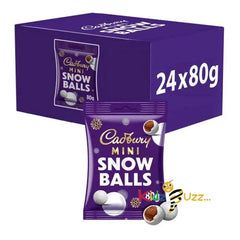 Cadbury Mini Snow Balls Bag 80G BOX OF 24